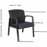 Guest Chair, Black/Espresso